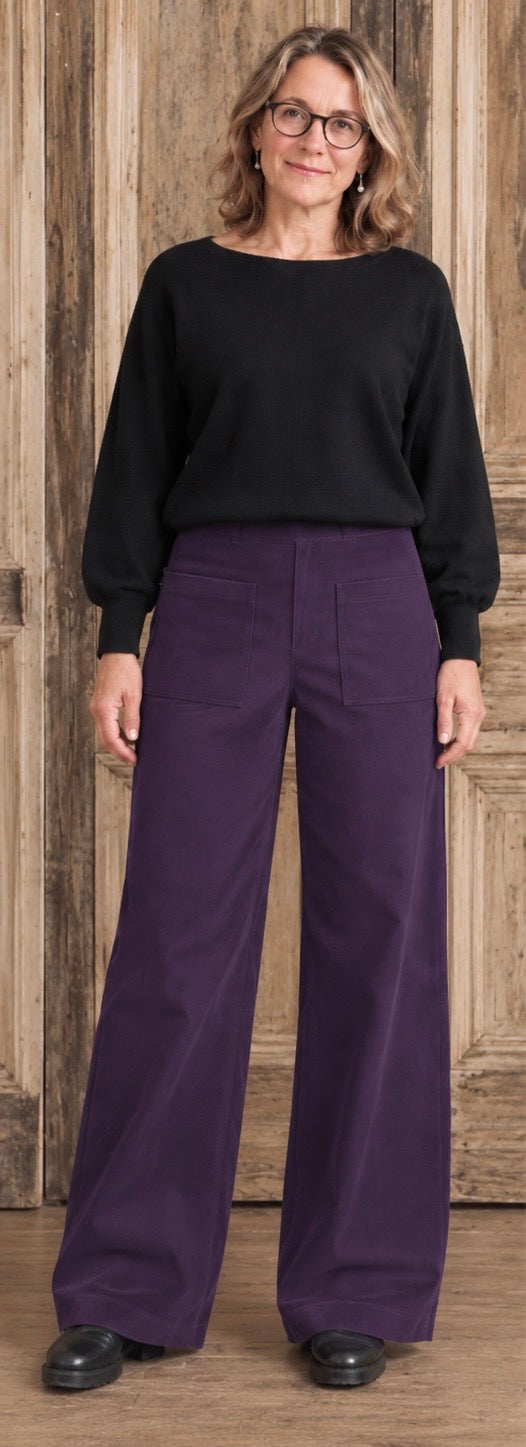 HeArt - Broek Triangle viscose - Purple D01