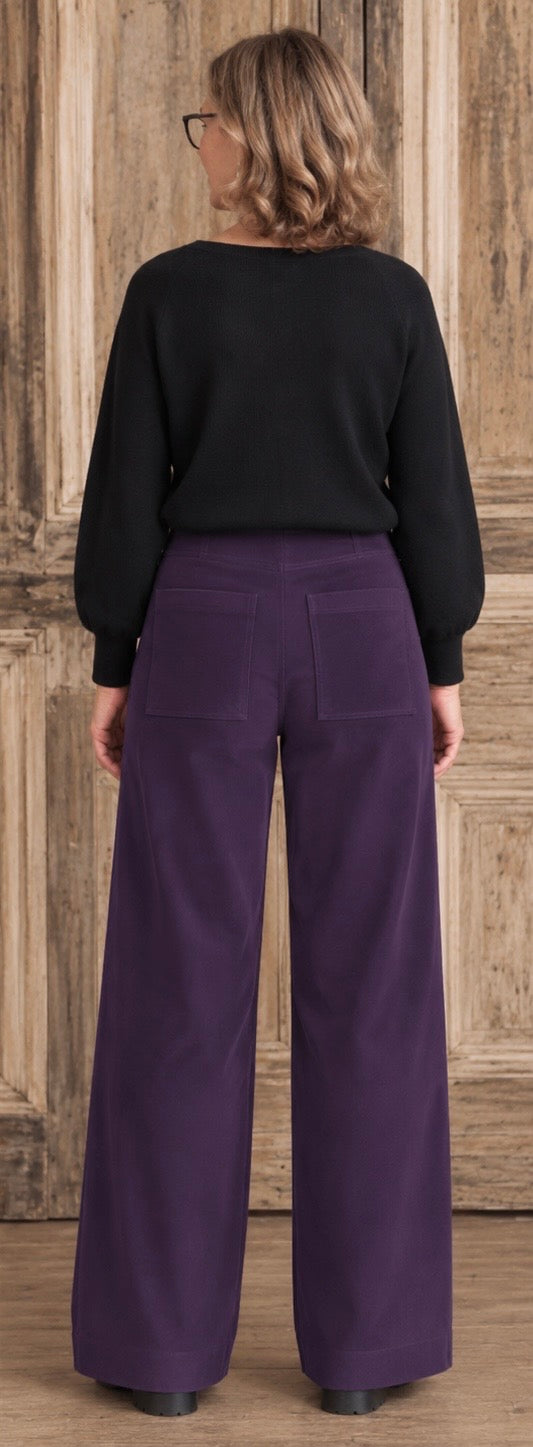 HeArt - Broek Triangle viscose - Purple D01