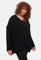 Amandine - Vest wijd kort - Zwart