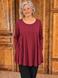 Normal Crazy - Shirt Aline lange mouw - Maroon
