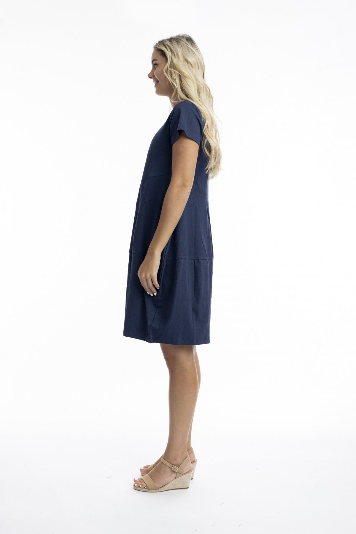 ORIENTIQUE - Jurk Bubble 1134 - Navy