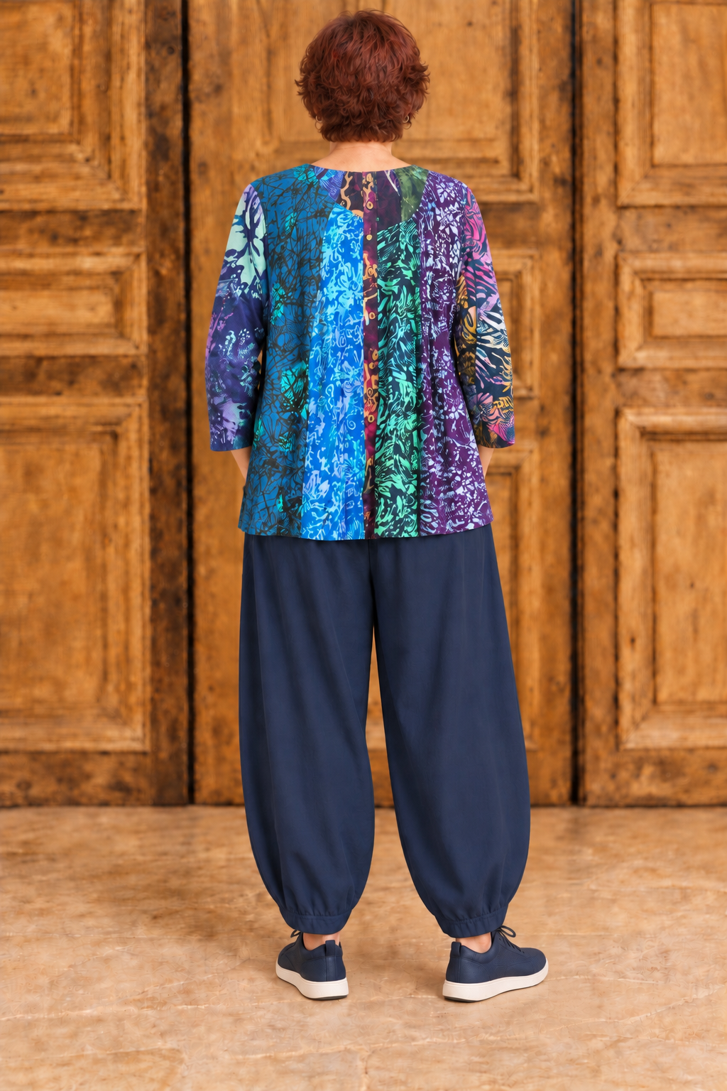 Normal Crazy -  Blouse New Moza lange mouw - BlauwPaars