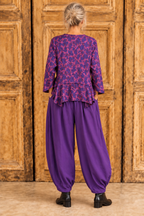 Normal Crazy - blouse palm 5 button - Paars 2