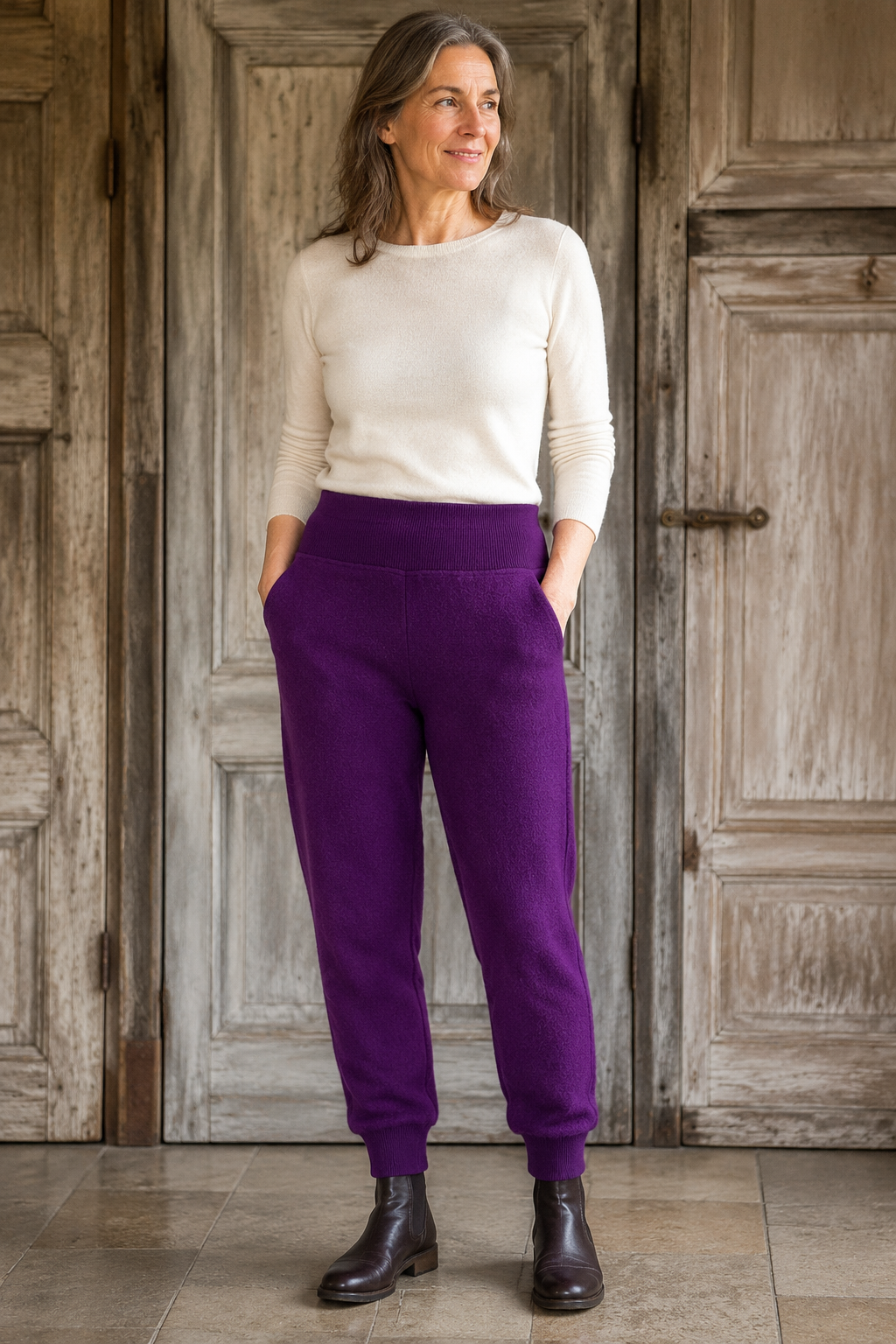 Himalaya -  Wollen broek - Joggpants violet