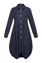 HeArt - Lang Rib jurk, vest of tussenjas Lior - Petrol