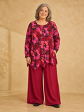 Normal Crazy - Top Wizard LS - Batik Donkerrood