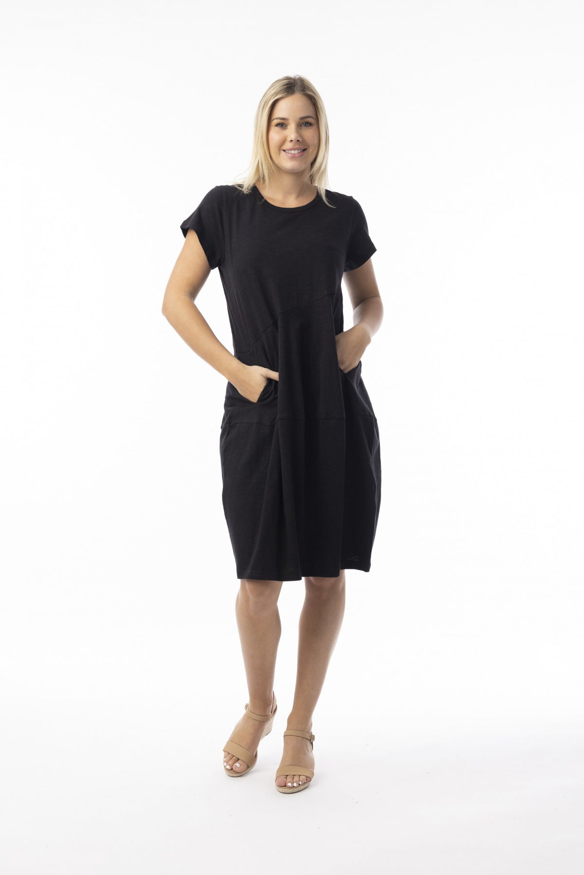 ORIENTIQUE - Jurk Bubble 91279 - Black