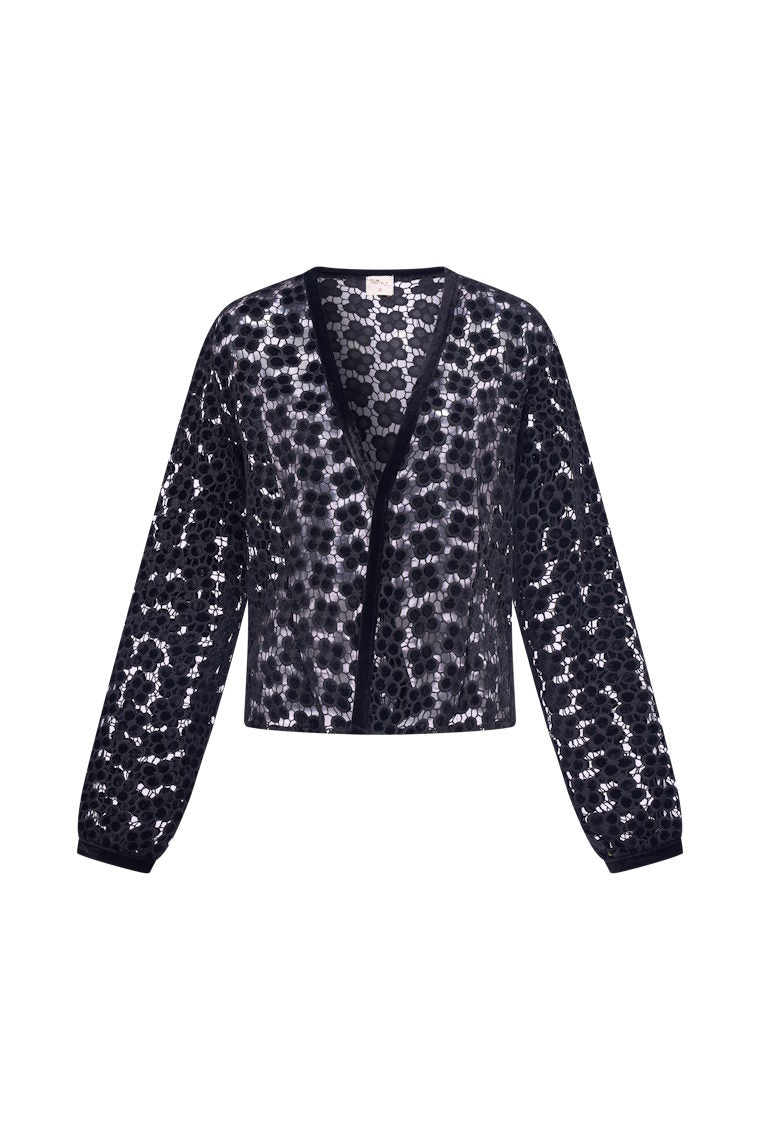 HeArt - Bengal overslag blouse EMF - Black D00