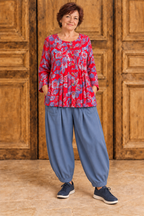 Normal Crazy -  Blouse New Moza lange mouw - Rood