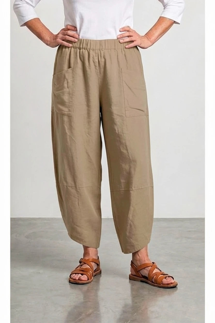 BB Style - 100% Pure linen broek - Lichtbruin
