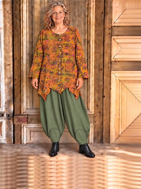 Normal Crazy - blouse Dinie L/S -bruingroen
