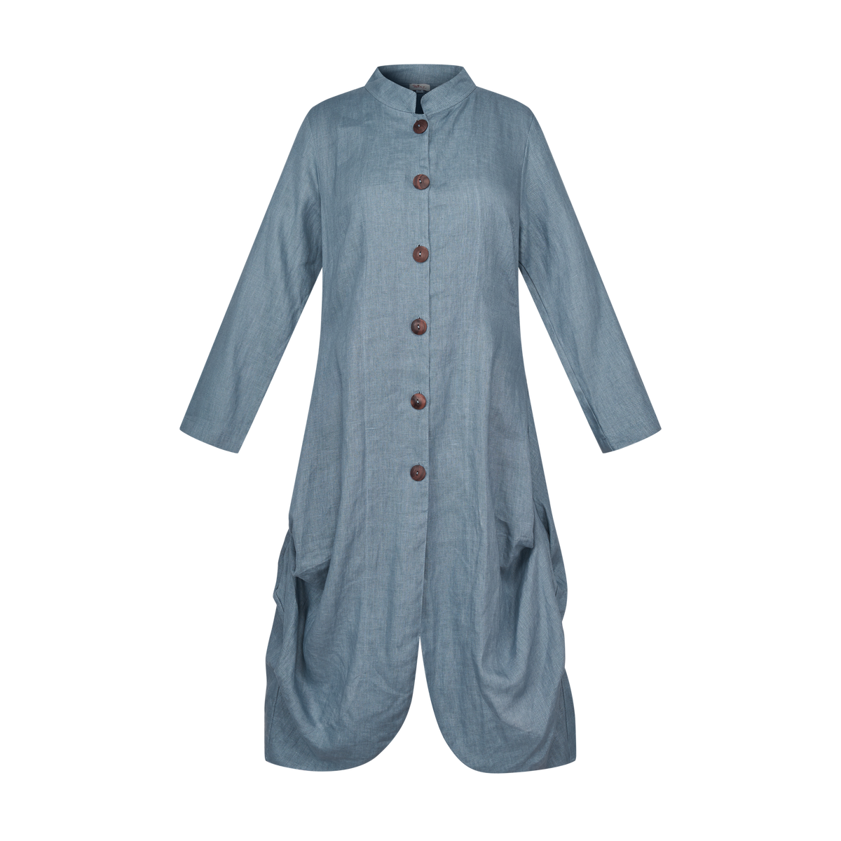 HeArt - Lang linnen jurk/ vest Yacka - Light blue Tussenjas
