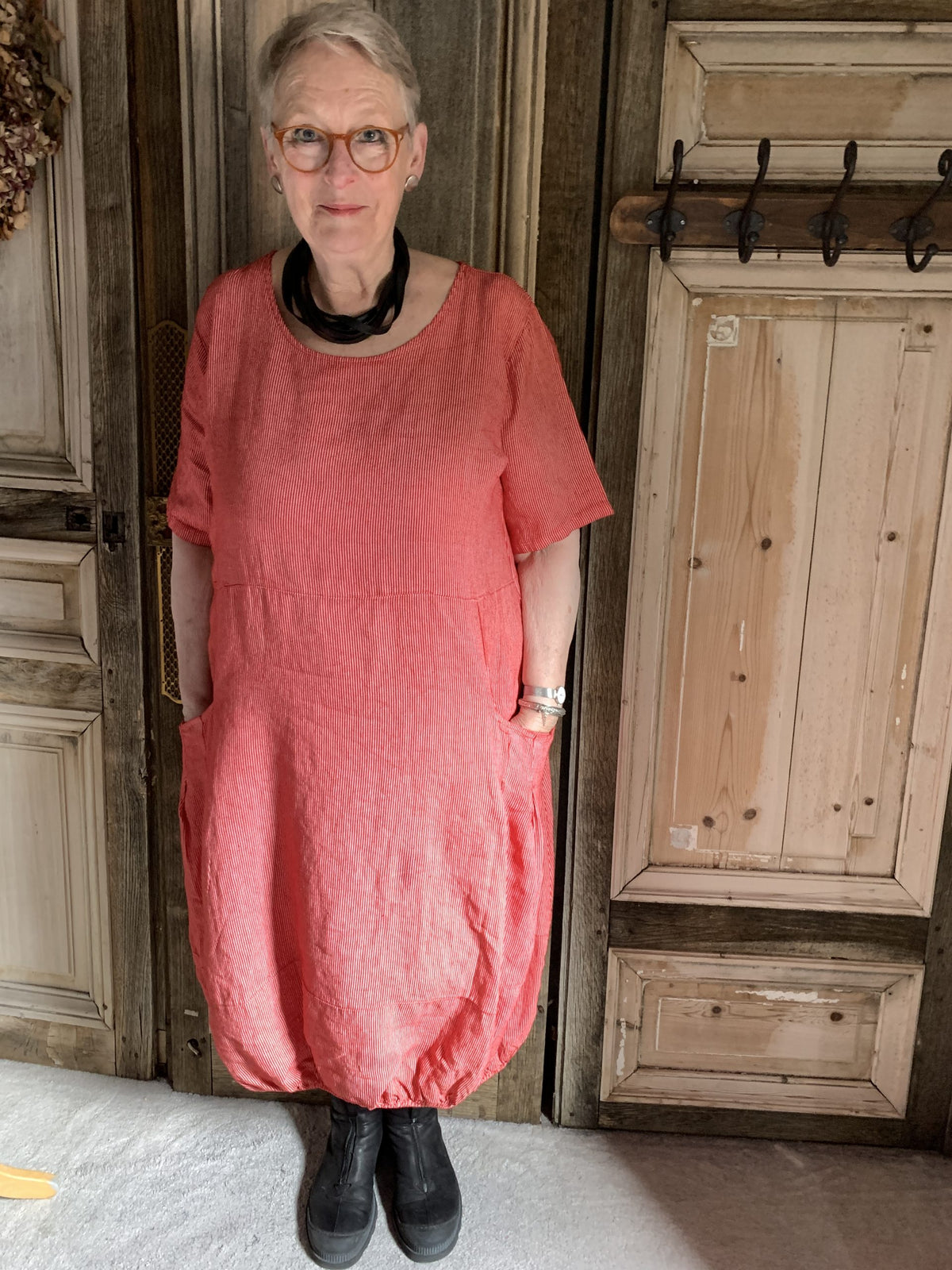 La Basse - jurk lino streep