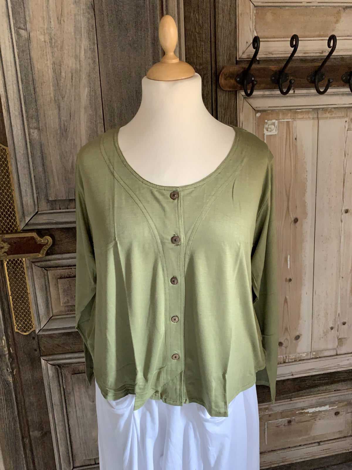 Normal Crazy Vest button L/S lange mouw green eyes