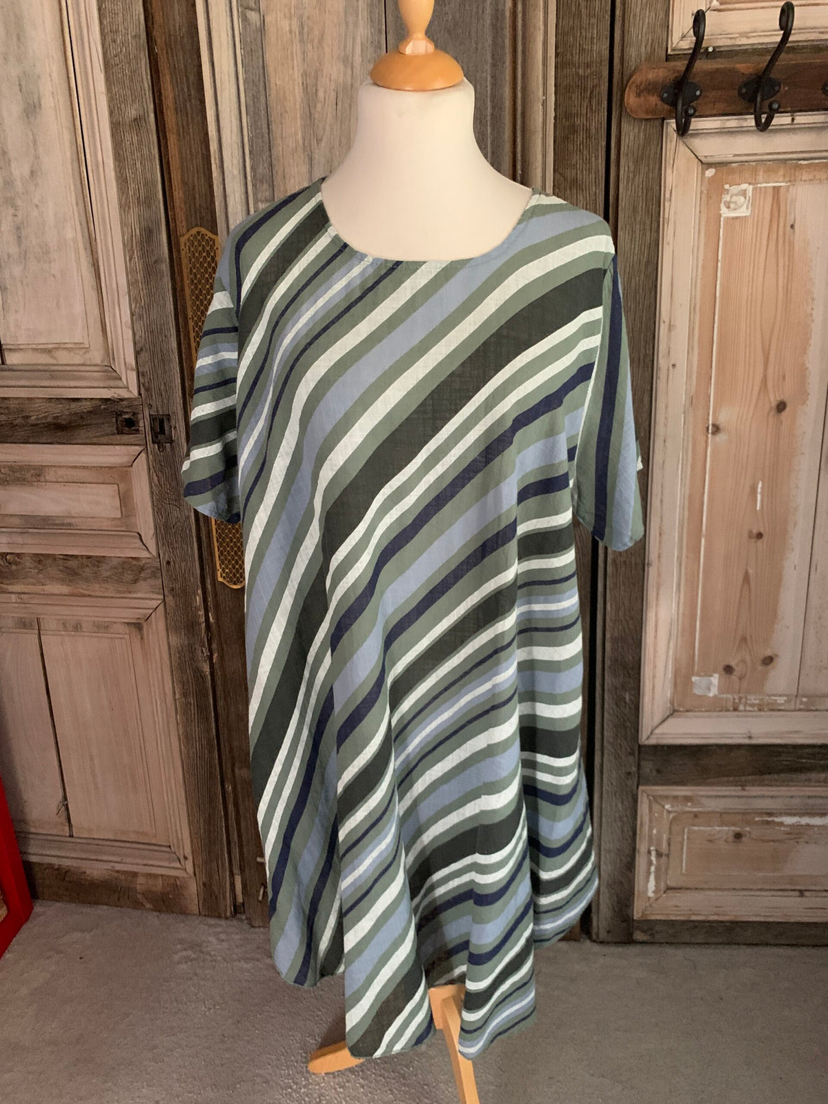 BB style jurk streep (groen