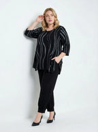 Angel Circle - Blouse KV1873T - Zwart-grijs 2644