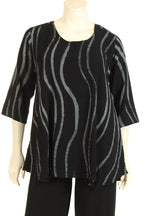 Angel Circle - Blouse KV1873T - Zwart-grijs 2644