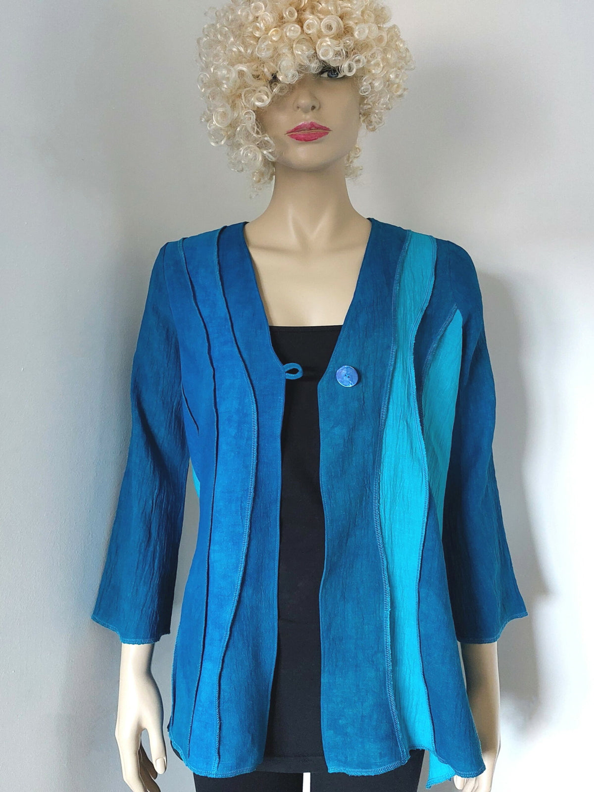 Liz & Joe - Linnen jasje - Blauw tinten (LT 33412 L)