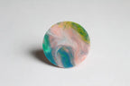 Trijn sieraden - Ring gevlekt acrylaat (#R25-1) - Roze/blauw gevlekt 3 cm