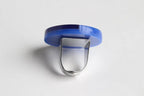 Trijn sieraden - Ring acrylaat (#R25-21) - Blauw 3 cm