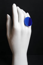Trijn sieraden - Ring acrylaat (#R25-21) - Blauw 3 cm
