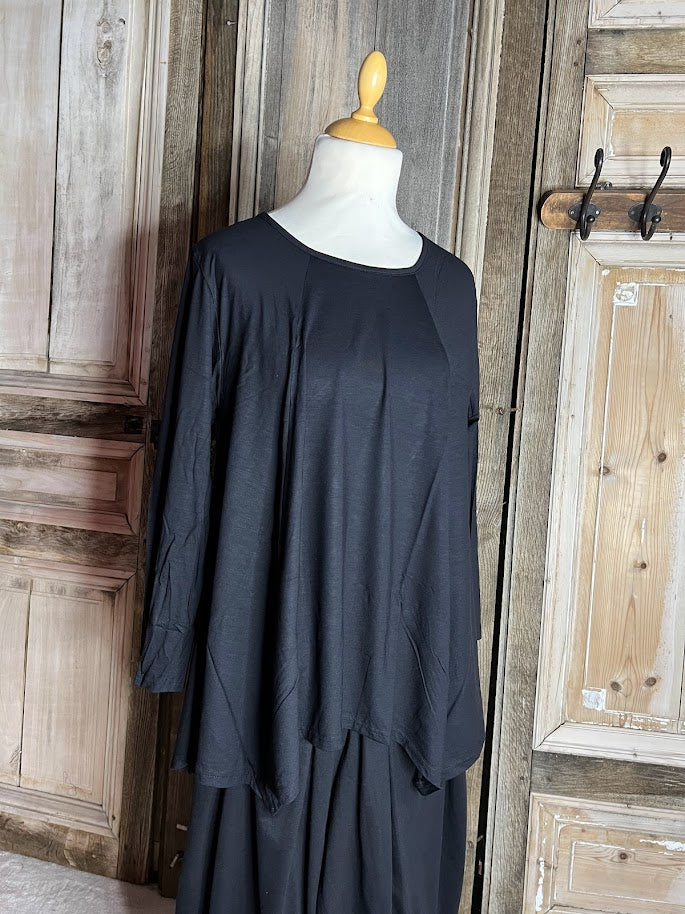 Normal Crazy - Top Moza L/S - Black spandex