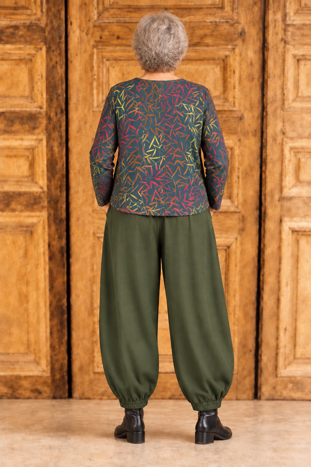 Normal Crazy - Blouse Botton lange mouw - Petrol divers