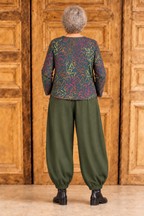 Normal Crazy - Blouse Botton lange mouw - Petrol divers