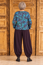 Normal Crazy - Blouse Botton lange mouw - BlauwPaars