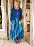 Normal Crazy - Lange Rok Kai - patchwork mixed Blauw