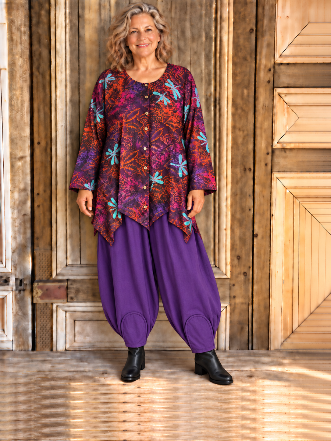 Normal Crazy - blouse Dinie L/S - Paars 2