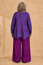 Normal Crazy - Top Wizard LS- Batik Donkerpaars